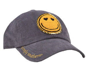 Simply Southern Smiley Face Corduroy Hat