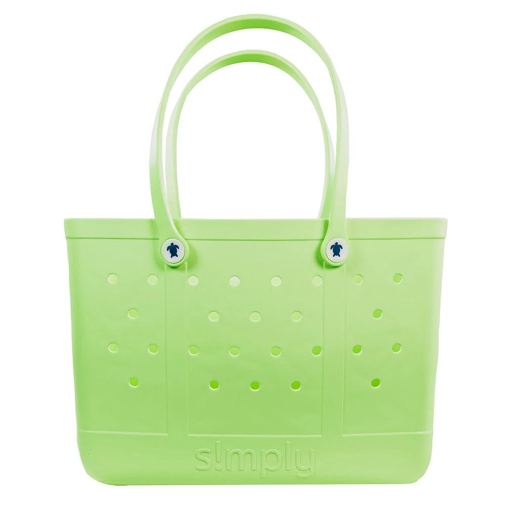 Simply Southern Large Waterproof Tote Beach Bag Kiwi Green